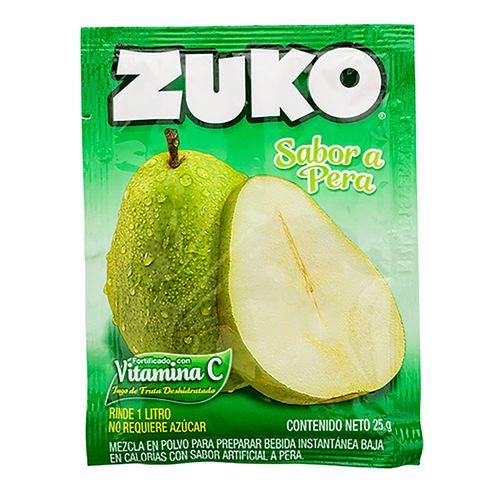 Bebida En Polvo Zuko Pera -25gr