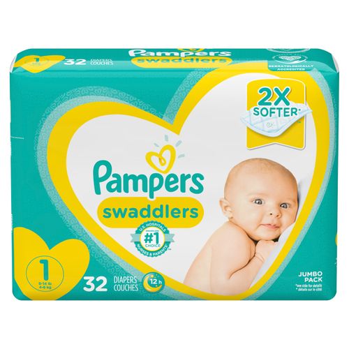 Pañal Pampers Swaddlers S1 Jumbo 4 - 32 Unidades