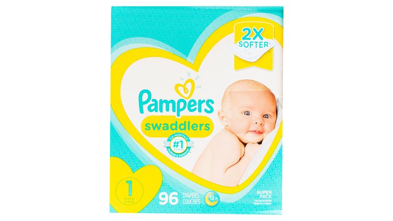 Pampers Pañales Swaddlers, talla N, 32 unidades