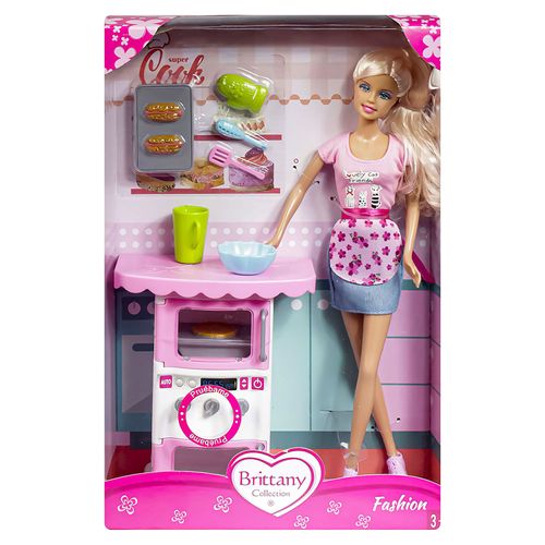 Muñeca Brittany Con Cocina - 11.5 Pulgadas