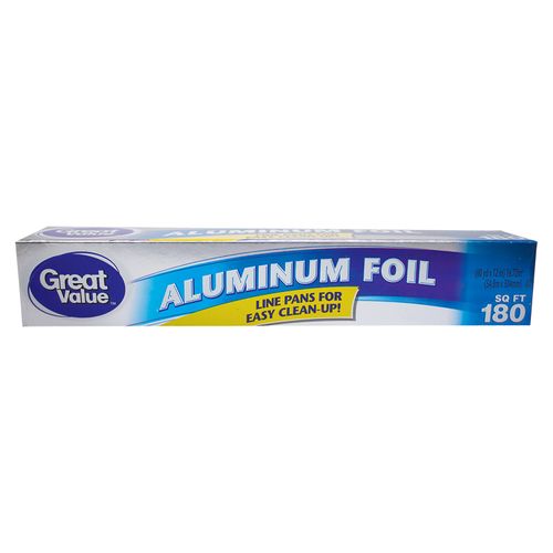 Papel Aluminio Great Value Estanda 180Ft - 1 unidad