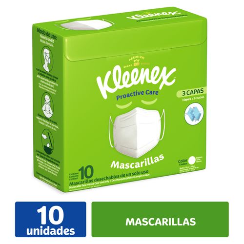 Mascarillas Desechables Kleenex 10U