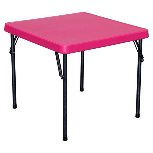 Mesa Mainstays De Resina Infantil Cuadrada  Color Rosa