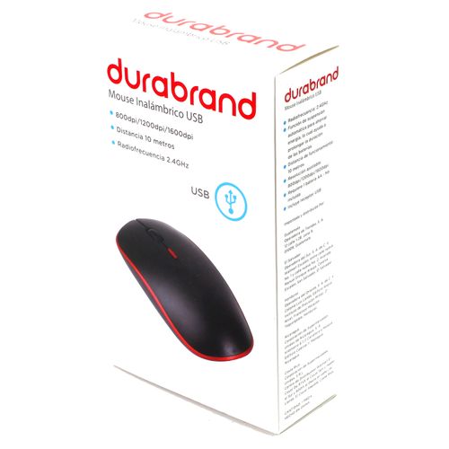Mouse Durabrand Inalámbrico Con Dp Ajustable Modelo INT-122005B