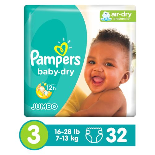 Panalppampers Baby Dry Talla 3 Jumbo 32