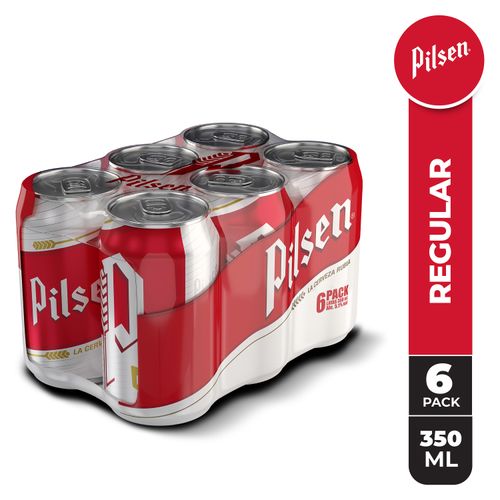 6 Pack Cerveza Pilsen Lata - 350ml