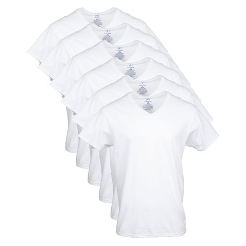 6 Pack Camiseta  George  clásica 100% algodón Cuello talla M