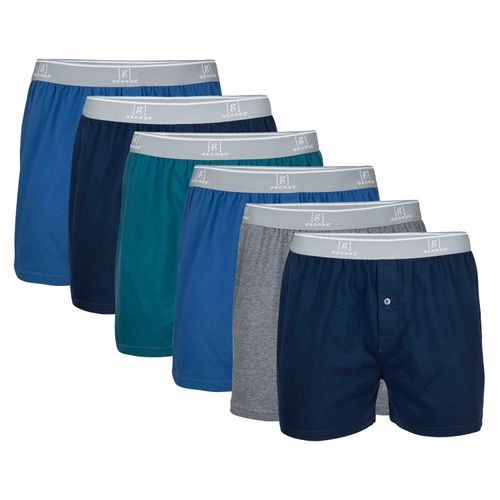6 Pack Boxer  George Knit  Talla XL - Azul/Gris