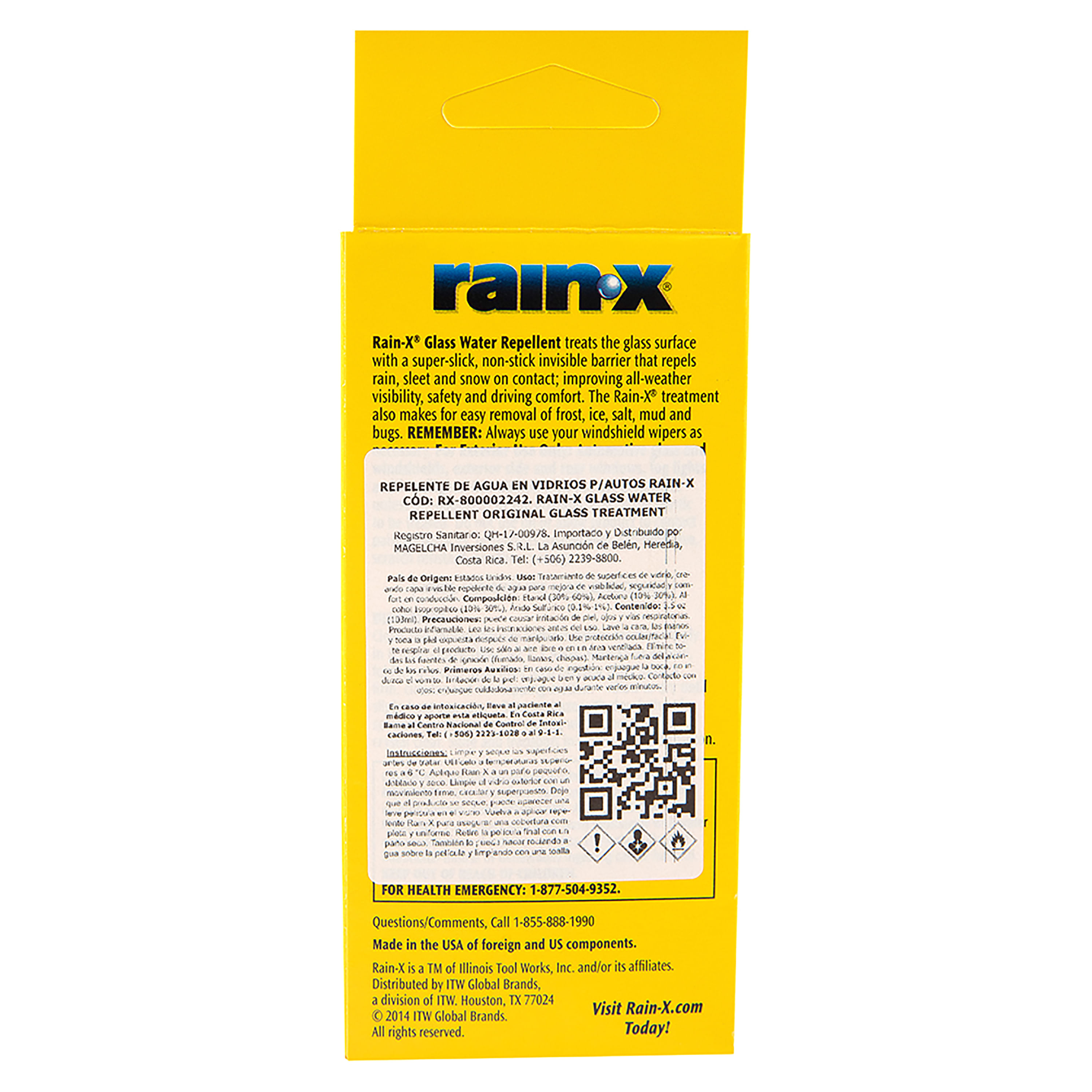 Comprar Repelente Rainx Original De Agua para Vidrios de Autos- 103ml