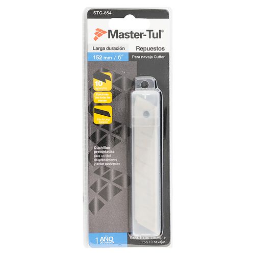 Repuesto Master-Tul  para Navaja Cutter - 10 Unidades