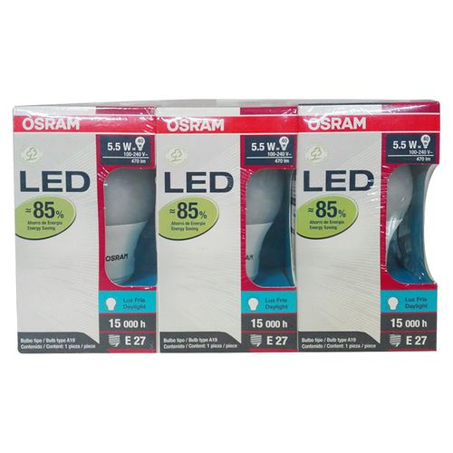 3 Pack Bombillos Osram Luz Blanca 5.5 Watts