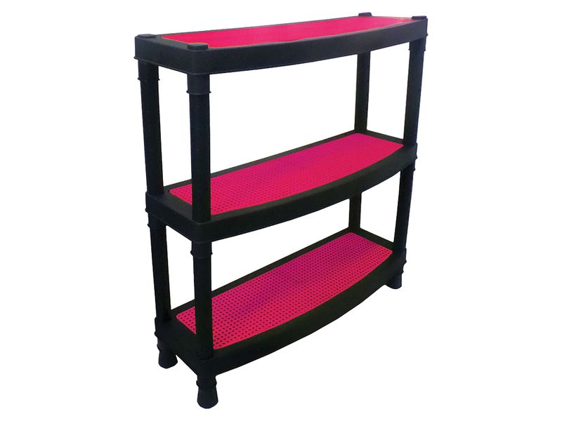 Estanteria-Polycar-de-3-Niveles-Rosado-con-Negro-unidad-1-50298