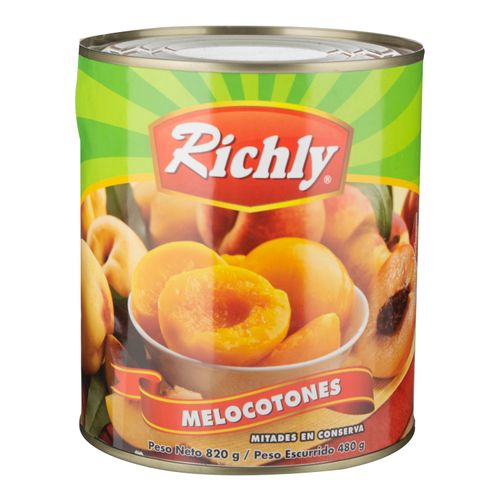 Melocotón Richly, Almibar Mitades Lata - 820g