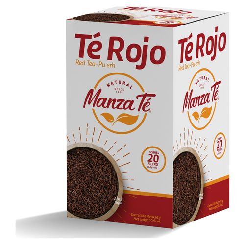 Té Rojo Manzate Caja 20 Uds - 26 g