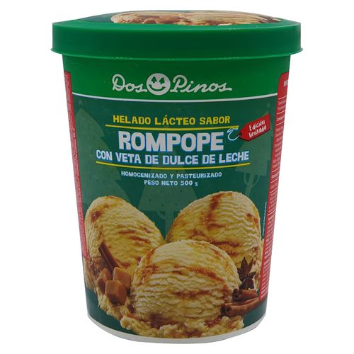 Helado Dos Pinos  Deleite Rompope - 499gr