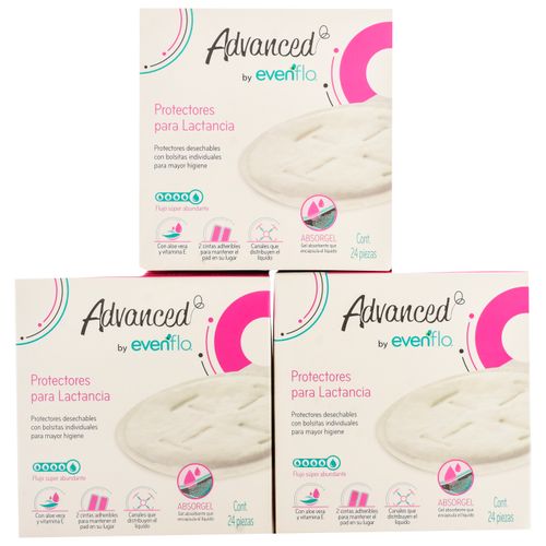 Pads Lactancia Evenflo 24 unid