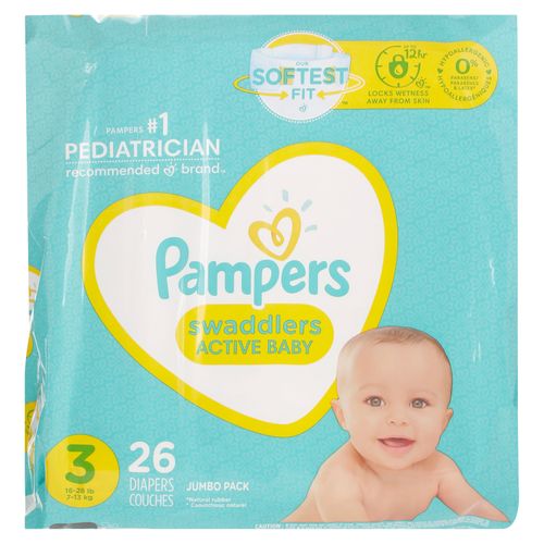 Pañal Pampers Swaddlers S3 Jumbo 26