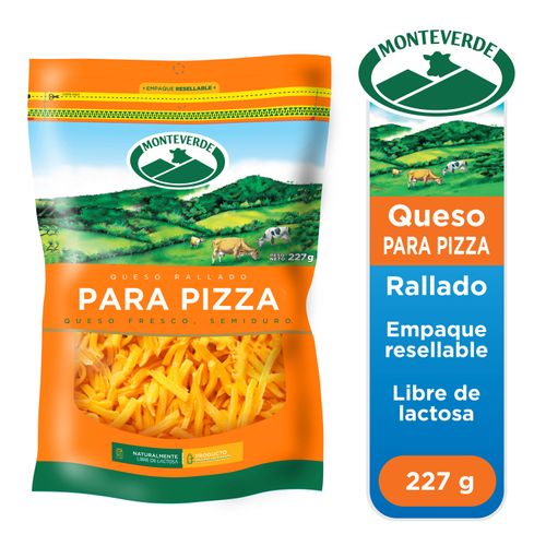 Queso Rallado Para Pizza Monteverde - 227Gr