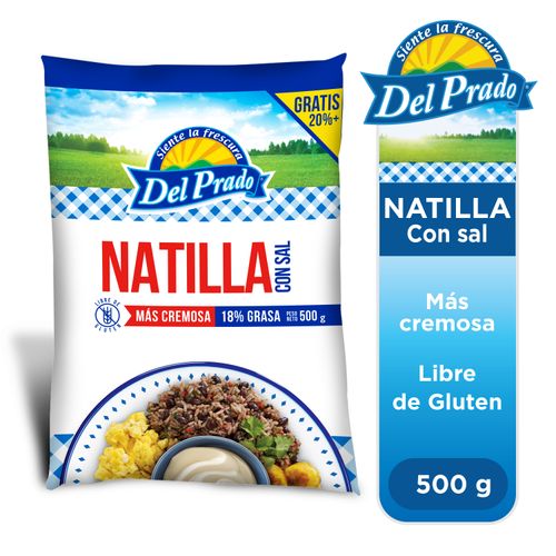 Natilla Del Prado Con Sal 18% Grasa - 500Gr