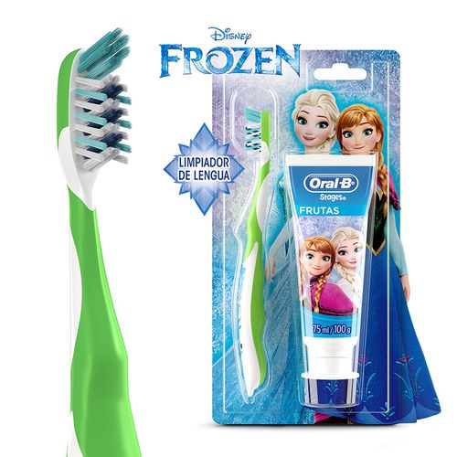 Cepillo Dental Oral-B Stages1 Unidad +Pasta Dental Frozen 75 ml 1 Kit