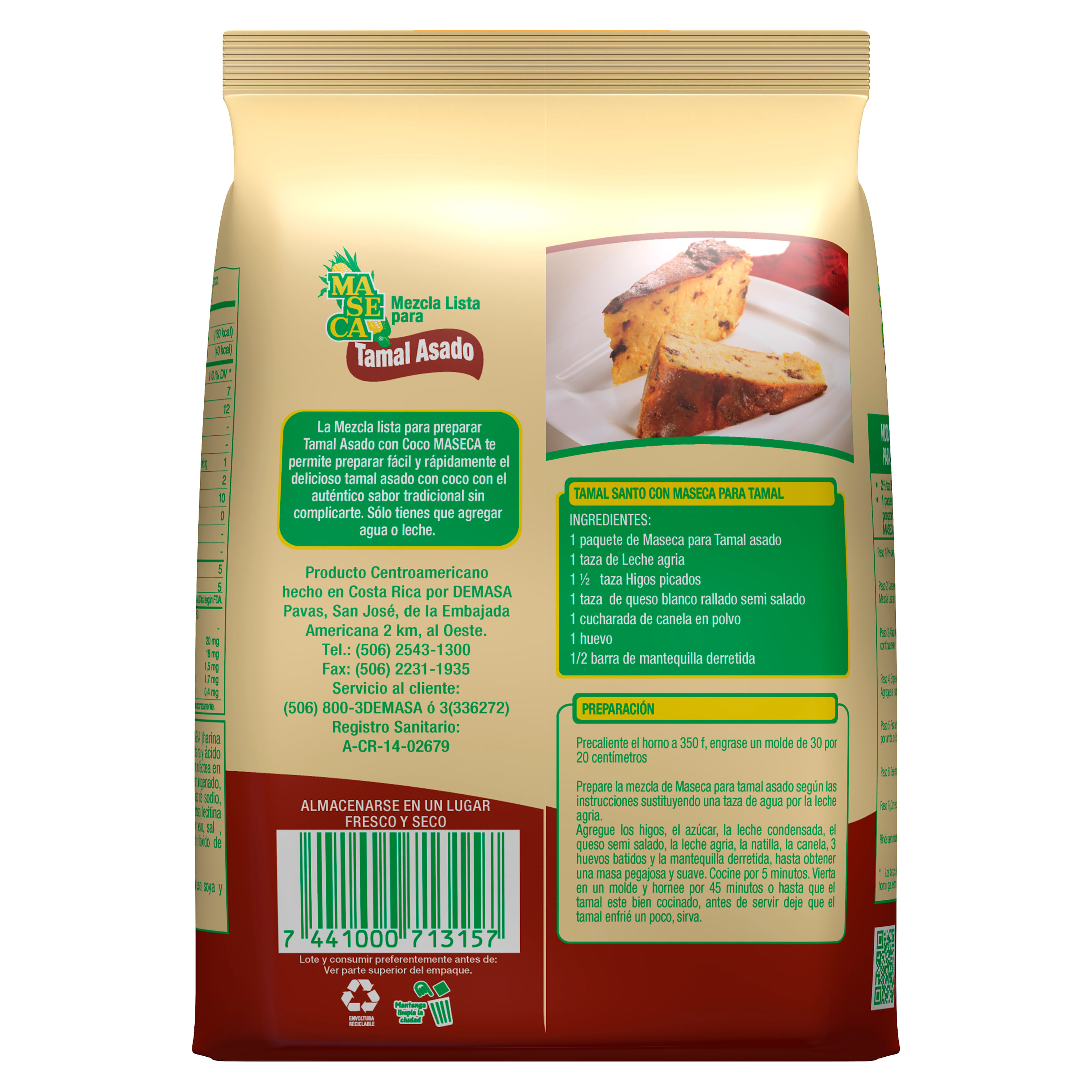 Harina Maseca Tamal Asado Con Coco - 454g