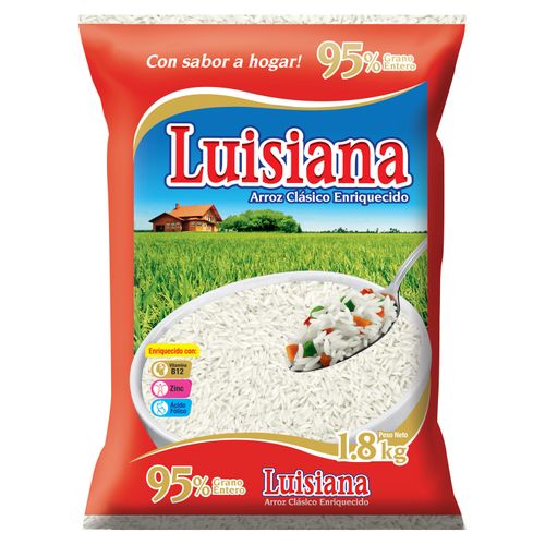 Arroz Luisiana enriquecido 95% grano entero  - 1800 g