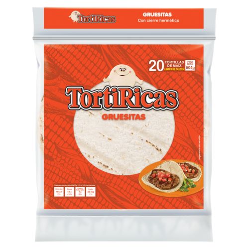 Tortilla Tortirica Maiz Gruesitas - 20 Unidades - 504Gr