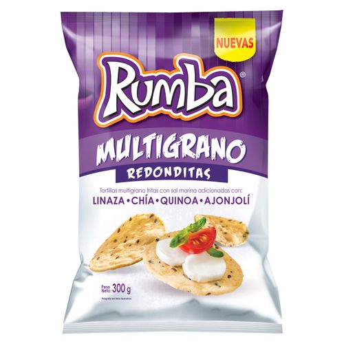 Tortillas tostadas Rumba multigrano redonditas - 300 g