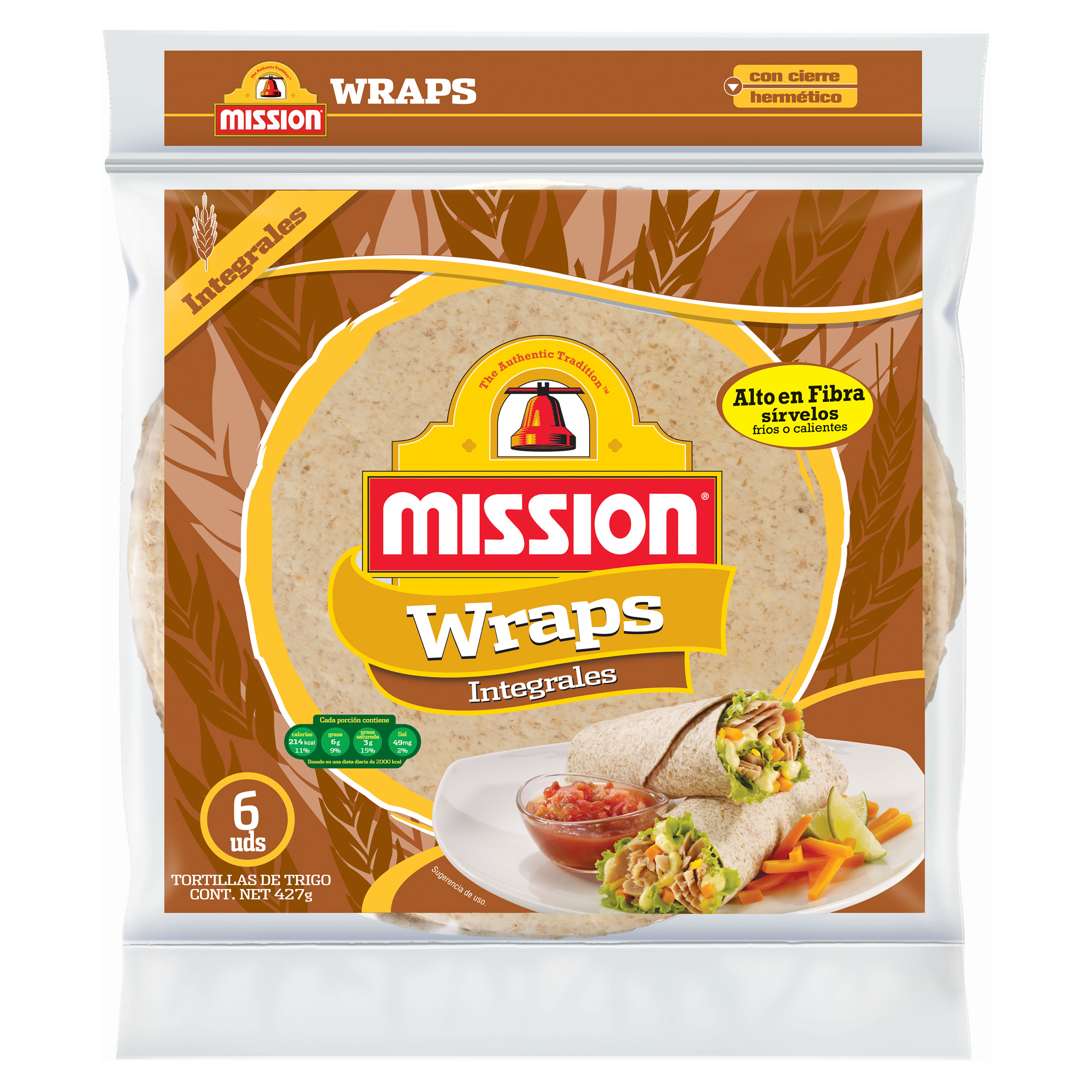 Comprar Tortillas de trigo Mission wrap integrales, 6 uds - 427 g ...