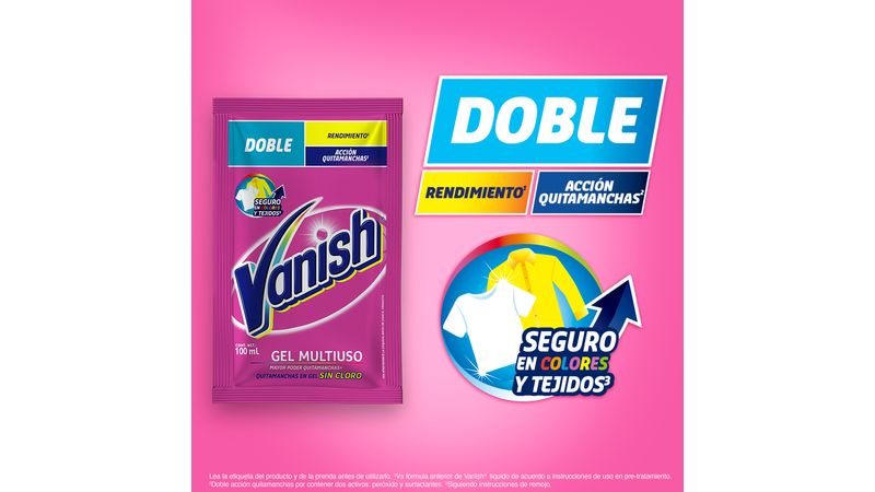 Vanish Quitamanchas En Gel Para Ropa De Color (925 Ml) Duo Pack – BH Súper