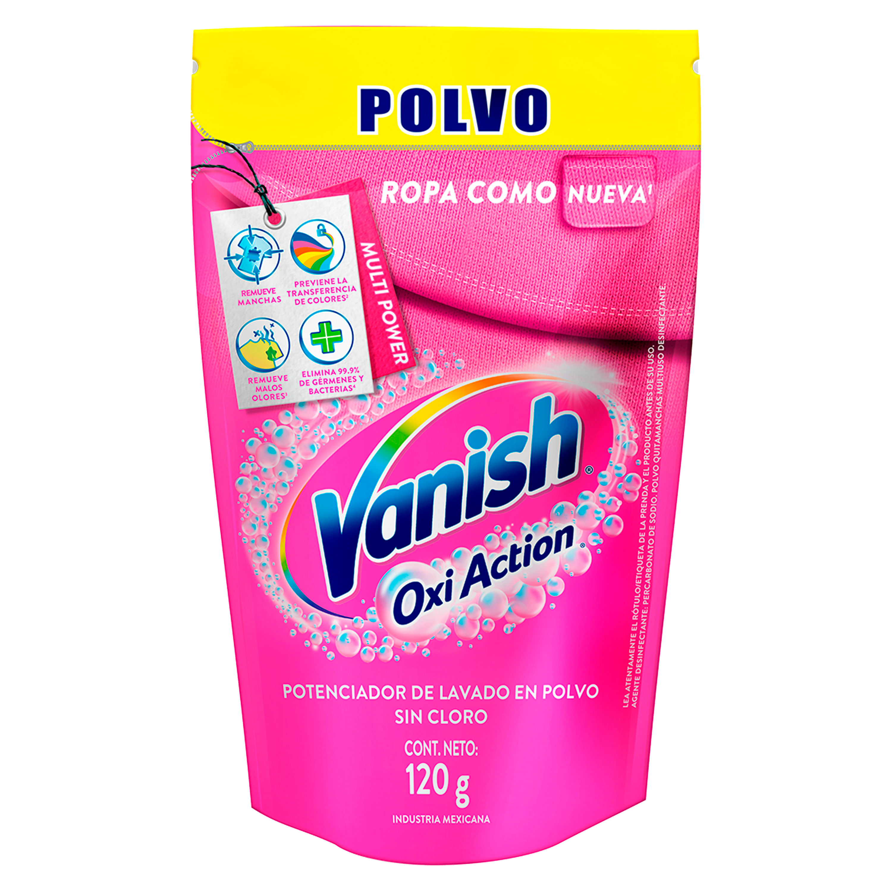Comprar Quitamanchas Vanish Polvo Rosa -120gr, Walmart Costa Rica - Maxi  Palí