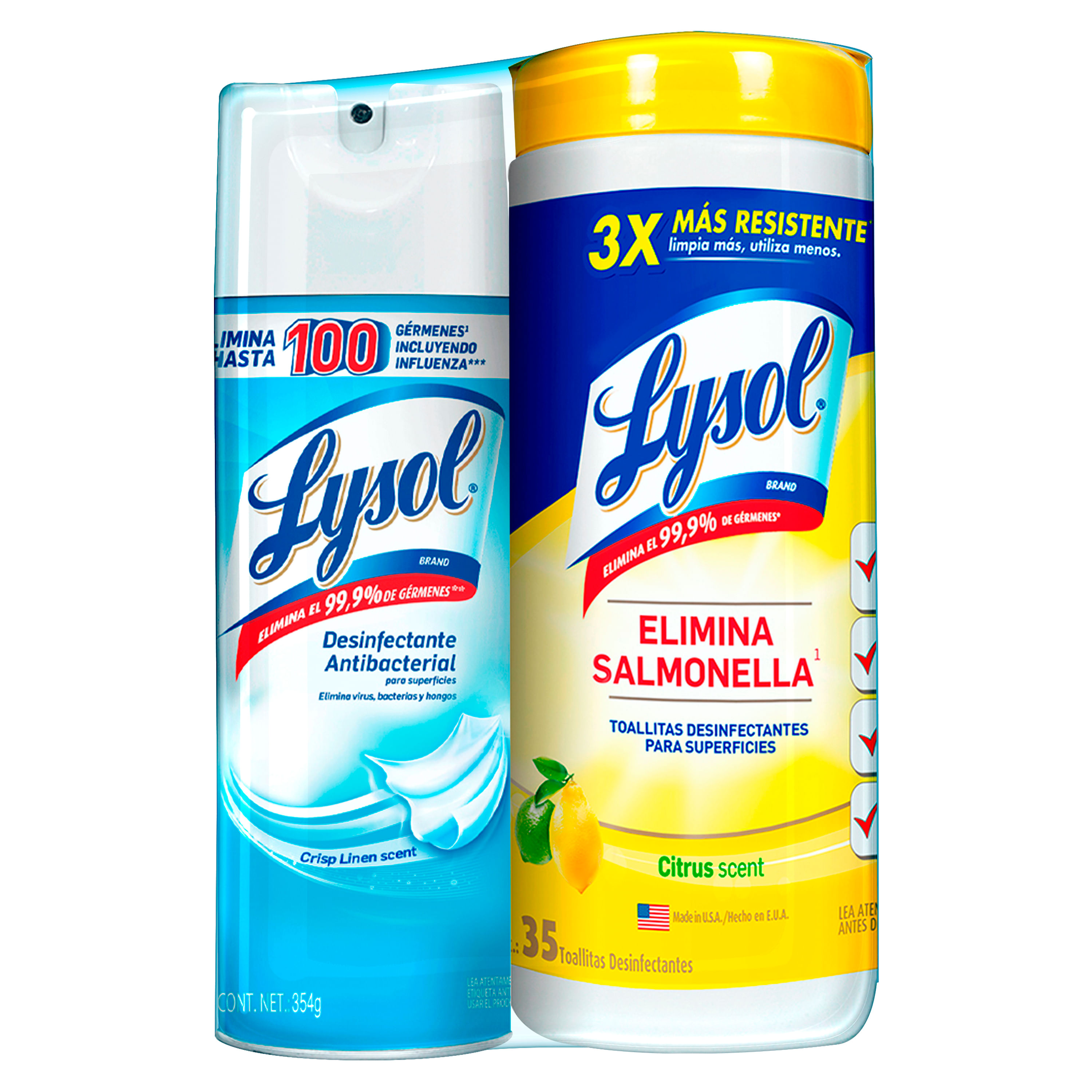 Aerosol desinfectante Lysol, aroma fresco (12/caja)