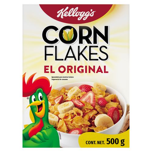Cereal Kellogg's® Corn Flakes Sabor Original - Hojuelas de Granos de Maíz de Origen Natural - 1 Caja de 500g