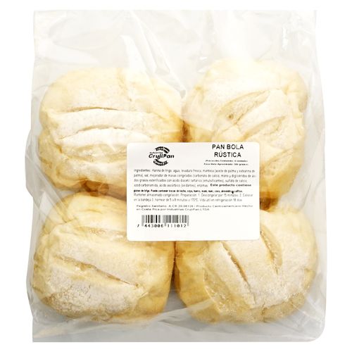 Pan Rustico Blanco Bola Bolsa 4 Un 280Gr