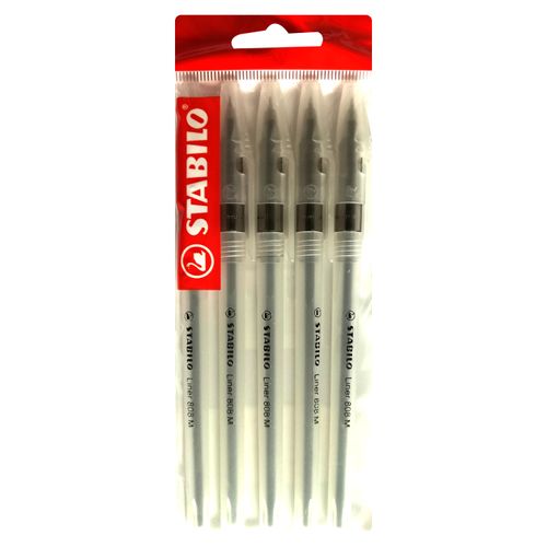 Boligrafo Stabilo Liner Negro Oferta 6 x 5 -  6 unidades