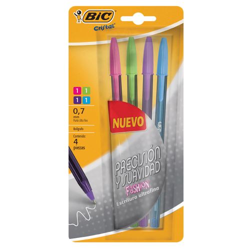Boligrafo Bic Cristal Precion y Suavidad - 4 unidades