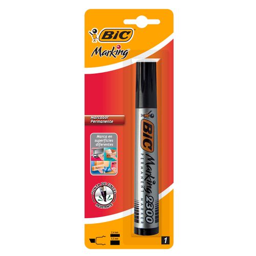 Marcador Bic Permanente 2300 Negro - unidad