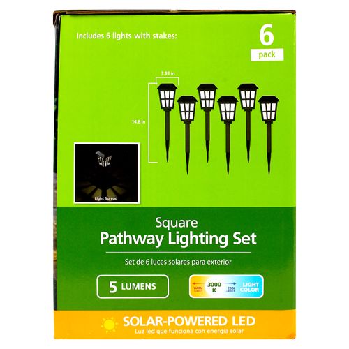 Ms Set 6 Lamparas Para Jardin Tipo Farol