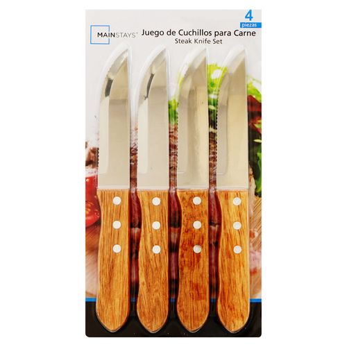 Set Mainstays 4 Cuchillos Para Carne