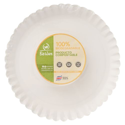 Plato Bioware 7 Papel Desechable 12U