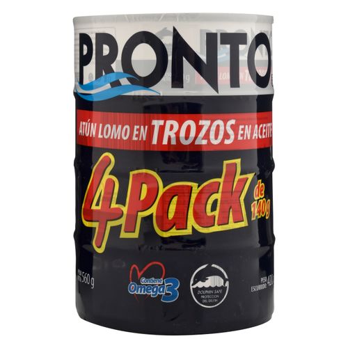 Atún Pronto lomo en trocitos 4 pack - 560 g