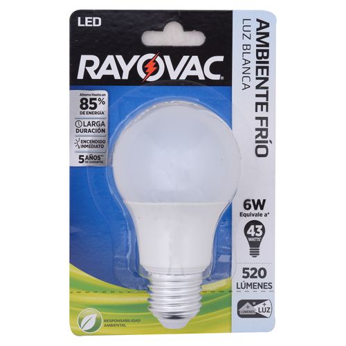 Bombillo Led 6W Blanco Rayovac