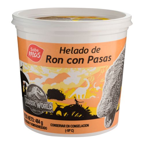 Helado Sabemas Ron Pasas -484gr