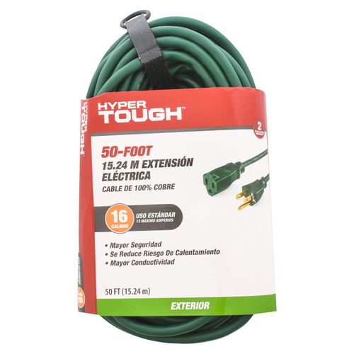 Extensión Hyper Tough Eléctrica Cobre Exteriores 50 pulg