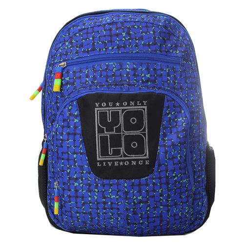 Mochila Yolo Malla Lateral Azul
