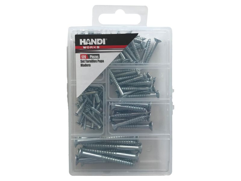 Set-Tornillos-Handiworks-Para-Madera-120-Piezas-1-39264