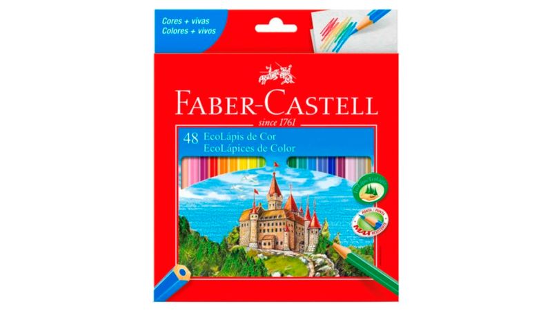 Lapices de colores Faber-Castell hexagonal caja 48 unidades + (52193)