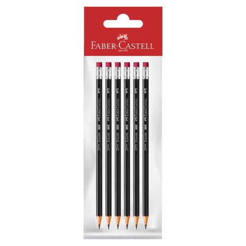 Grafito Faber Castell Ecolapiz Negro Blister 6 Unidades