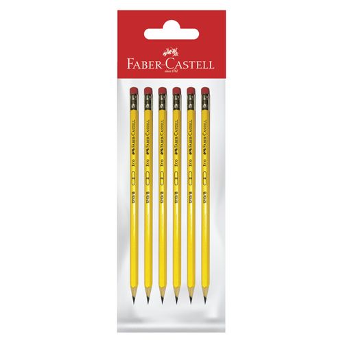 Grafito Faber Castell Ecolapiz Amarillo 1210/B Blister 6 Unidades + 1 Unidad Gratis