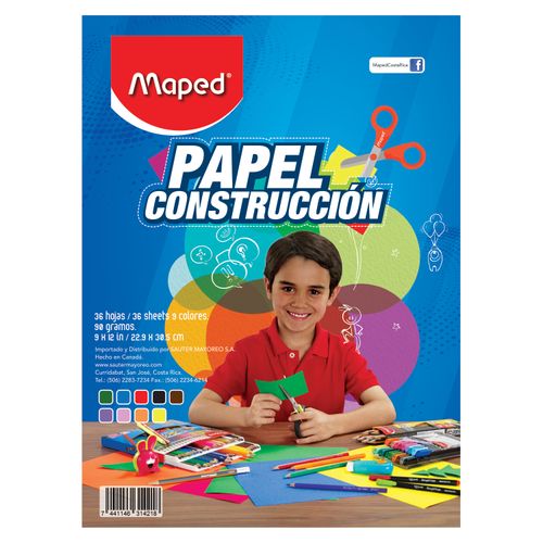 Papel Construccion Maped 9X12 36 Hojas